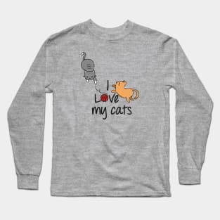 I love my cats cute design Long Sleeve T-Shirt